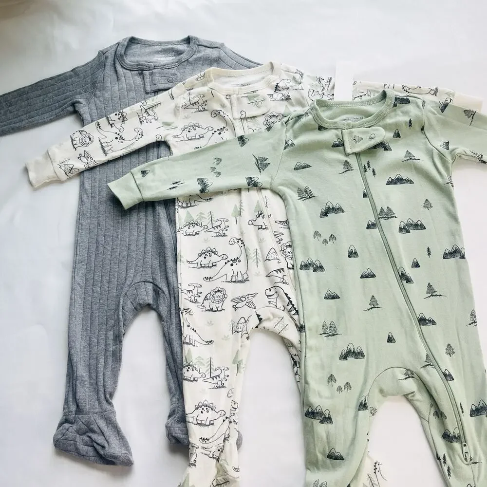 Member's Mark Baby 3-Pack Organic Cotton Soft Sleep And Play Snug Fitting 6M‎